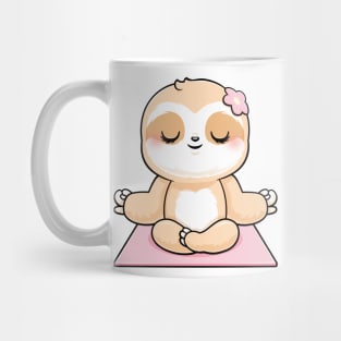 Girls yoga calm sloth Mug